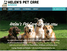 Tablet Screenshot of helenspetcareservice.com